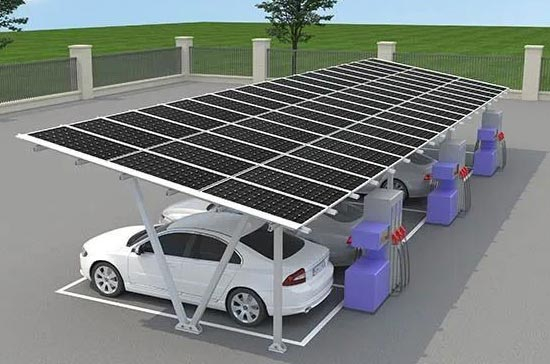防護(hù)發(fā)電兩相宜，oety歐億體育光伏車棚“巧解”充電焦慮